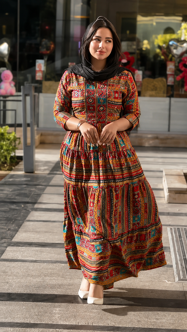 Hassena Long Length Frock STITCHED FOR GIRLS