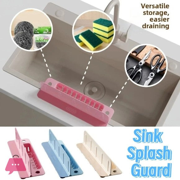 Kitchen Sink Splash Guard and Caddy